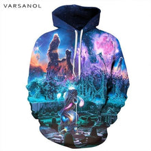 Load image into Gallery viewer, Varsanol Space Galaxy 3d Sweatshirts Men/Women Hoodies With Hat Print Stars Autumn Loose Hoody Thin Hooded Tops Hoody Outwear
