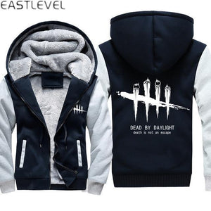 Hot Game Dead by Daylight Hoodies Hip Hop for Mn Winter Warm Sweatshirt Jacket Winter Streetwear Fleece Thicken Hoodie Coat