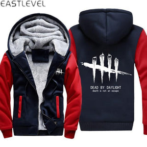 Hot Game Dead by Daylight Hoodies Hip Hop for Mn Winter Warm Sweatshirt Jacket Winter Streetwear Fleece Thicken Hoodie Coat