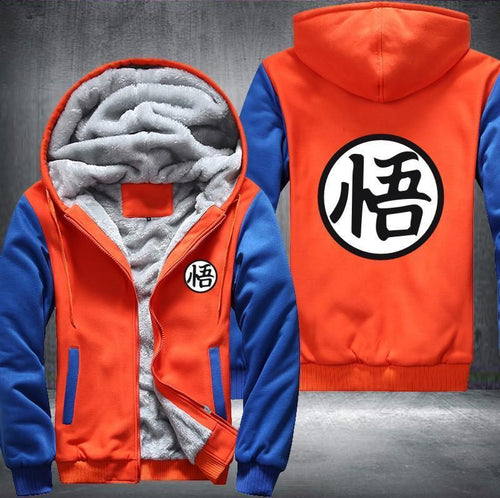 Dragonball Hoodie Son Goku Sun Wukong Men's Women's Printing Pattern Thicken Fleece Zipper Hoodies