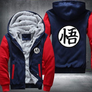 Dragonball Hoodie Son Goku Sun Wukong Men's Women's Printing Pattern Thicken Fleece Zipper Hoodies