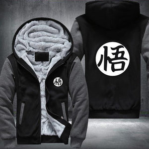 Dragonball Hoodie Son Goku Sun Wukong Men's Women's Printing Pattern Thicken Fleece Zipper Hoodies