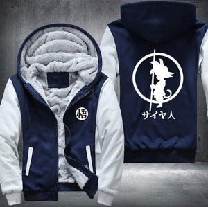 Dragonball Hoodie Son Goku Sun Wukong Men's Women's Printing Pattern Thicken Fleece Zipper Hoodies