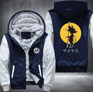 Dragonball Hoodie Son Goku Sun Wukong Men's Women's Printing Pattern Thicken Fleece Zipper Hoodies