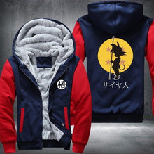 Load image into Gallery viewer, Dragonball Hoodie Son Goku Sun Wukong Men&#39;s Women&#39;s Printing Pattern Thicken Fleece Zipper Hoodies