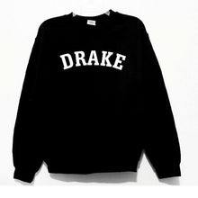 Load image into Gallery viewer, DRAKE Letters Fashion Printed Black Grey Pullover Casual Women Sweatshirt Girls Cotton Harajuku Hoodies Women Plus Size Jumpers