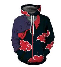 Load image into Gallery viewer, New fashion Cool sweatshirt Hoodies Men women printed 3D Anime Naruto hoodie cosplay Streetwear hip hop tracksuit Zipper Hoody