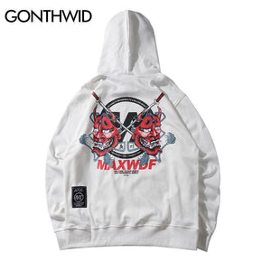 GONTHWID Japanese Devil Heads Printed Hoodies Men 2018 Autumn Hip Hop Casual Streetwear Pullover Sweatshirts Fashion Male Hoodie