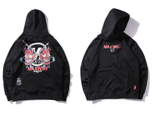 GONTHWID Japanese Devil Heads Printed Hoodies Men 2018 Autumn Hip Hop Casual Streetwear Pullover Sweatshirts Fashion Male Hoodie