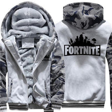 Load image into Gallery viewer, US SIZE Super Warm Fortnite Hoodies Sweatshirts For Men Thick Fleece Men's Camouflage Jackets Clothes Casual Zipup Adult Coats