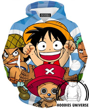 Load image into Gallery viewer, KID LUFFY CHOPPER ZORO USOPP HOODIE - ONE PIECE HOODIE - 3D Printed Hoodie