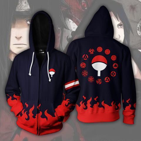 Naruto Hoodie - Uchiha Clan Zip Up Hoodie - Jacket