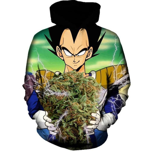 Dragon Ball Z Hoodie - Vegeta Weed Hoodie