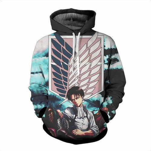 Levi Ackerman Hoodie- Attack On Titan 3D Hoodie - JACKET