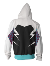 Load image into Gallery viewer, Spider Gwen Hoodie - Comic Spider Gwen Zip Up Jacket