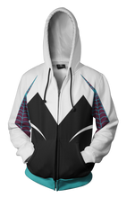 Load image into Gallery viewer, Spider Gwen Hoodie - Comic Spider Gwen Zip Up Jacket