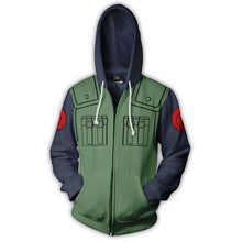 Load image into Gallery viewer, Naruto Hoodie - Kakashi Zip Up Hoodie - Jacket