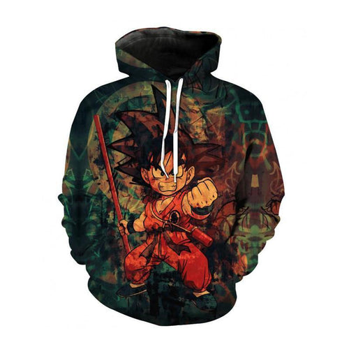 Dragon Ball Z Hoodie - Kid Goku 3D Hoodie - Jacket