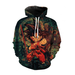 Dragon Ball Z Hoodie - Kid Goku 3D Hoodie - Jacket