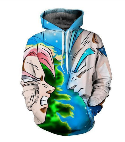 Dragon Ball Super Z Hoodie - SSj God Vegeta Vs Black Goku Hoodie