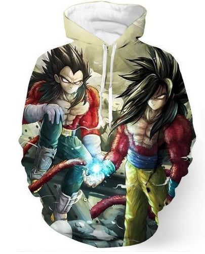 Dragon Ball Z Hoodie - Goku & Vageta Ssj 4 3D Hoodies