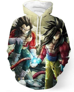 Dragon Ball Z Hoodie - Goku & Vageta Ssj 4 3D Hoodies