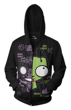 Load image into Gallery viewer, Invader Doom Hoodie - Zim Doom Zip Up Jacket