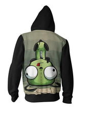 Load image into Gallery viewer, Invader Zim Fall Down Hoodie - Zim Invader Zip Up Jacket